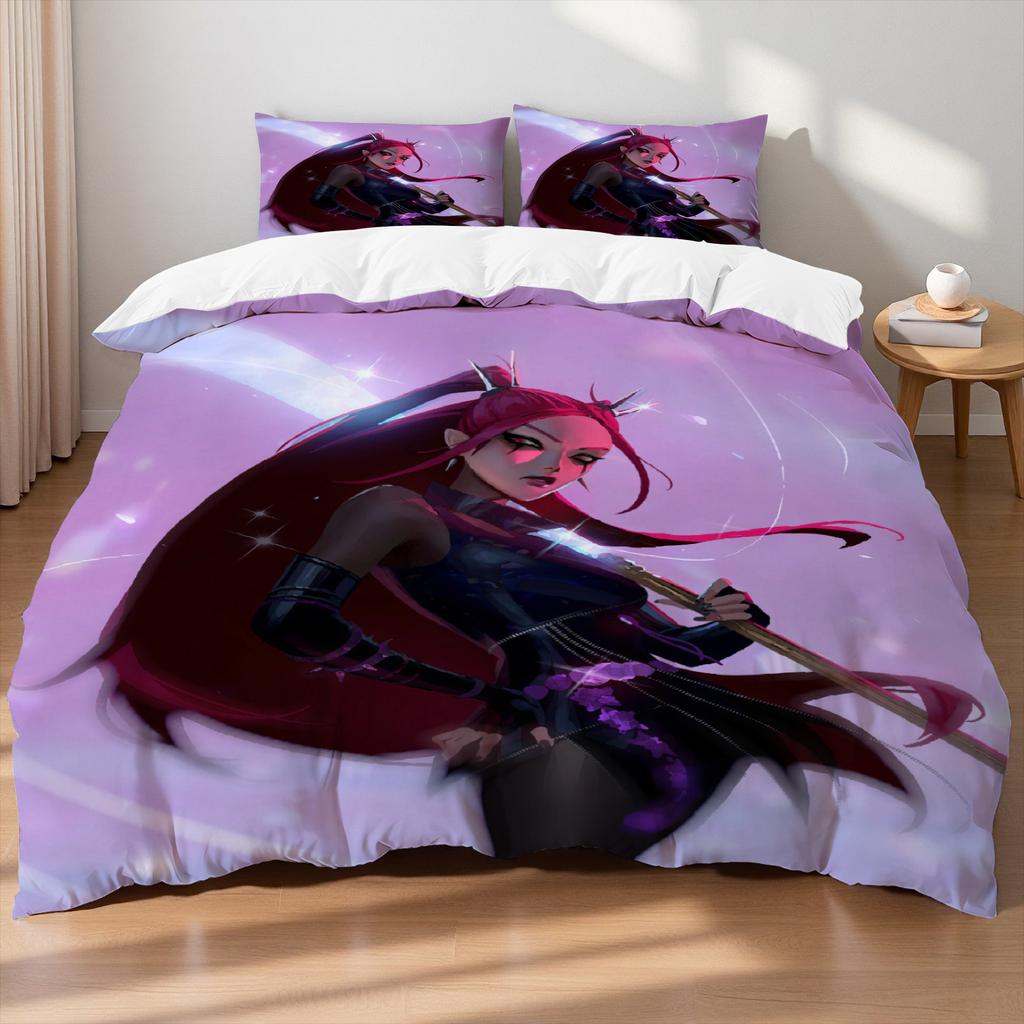 K-pop Girls Boys Group D-Demon Hunters Printed Coreless Duvet Cover Multi Size Bedroom Dormitory Holiday Bedding Decoration