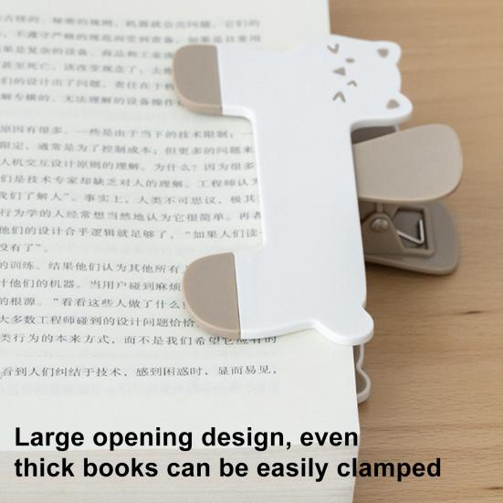 Kitten Book Holder Clip Simple Reading Auxiliary Fixed Book Clip Bookmark Plastic Reading Page Holders Creative Book Accessory