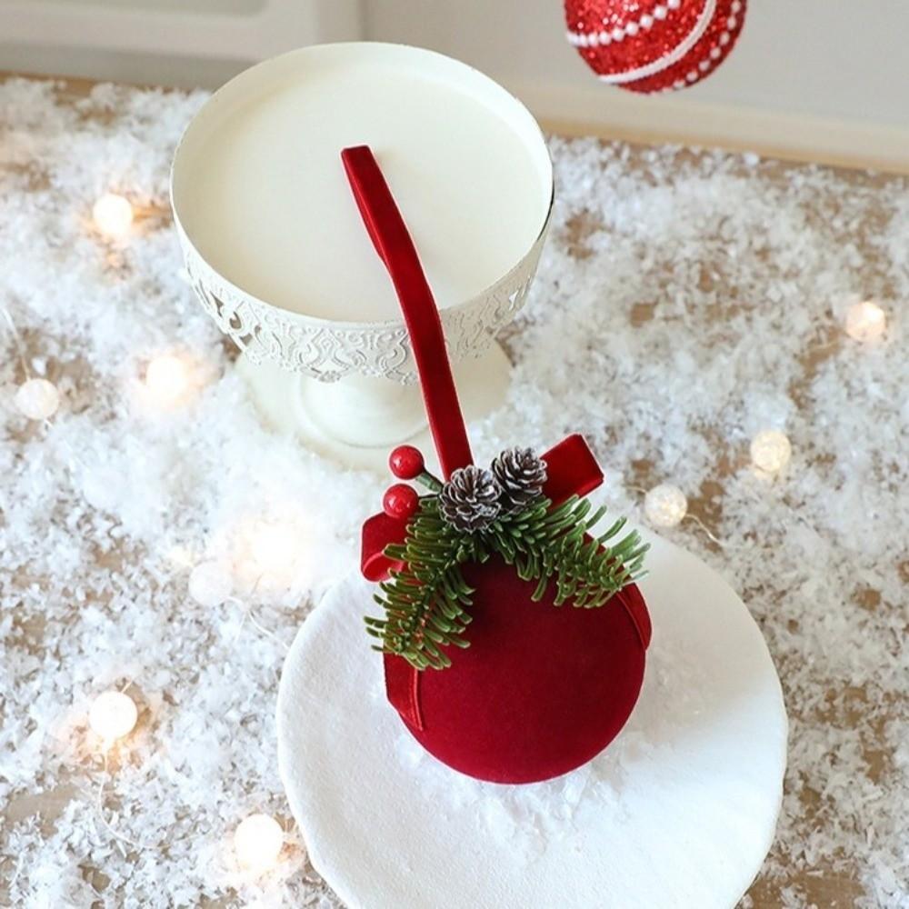Delicate Velvet Christmas Ball Flocked Christmas Hanging Ornaments  Home Decor