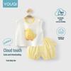 Youqi Summer Baby Clothes Set: Stylish Short-Sleeve Top & Shorts for Boys and Girls.
