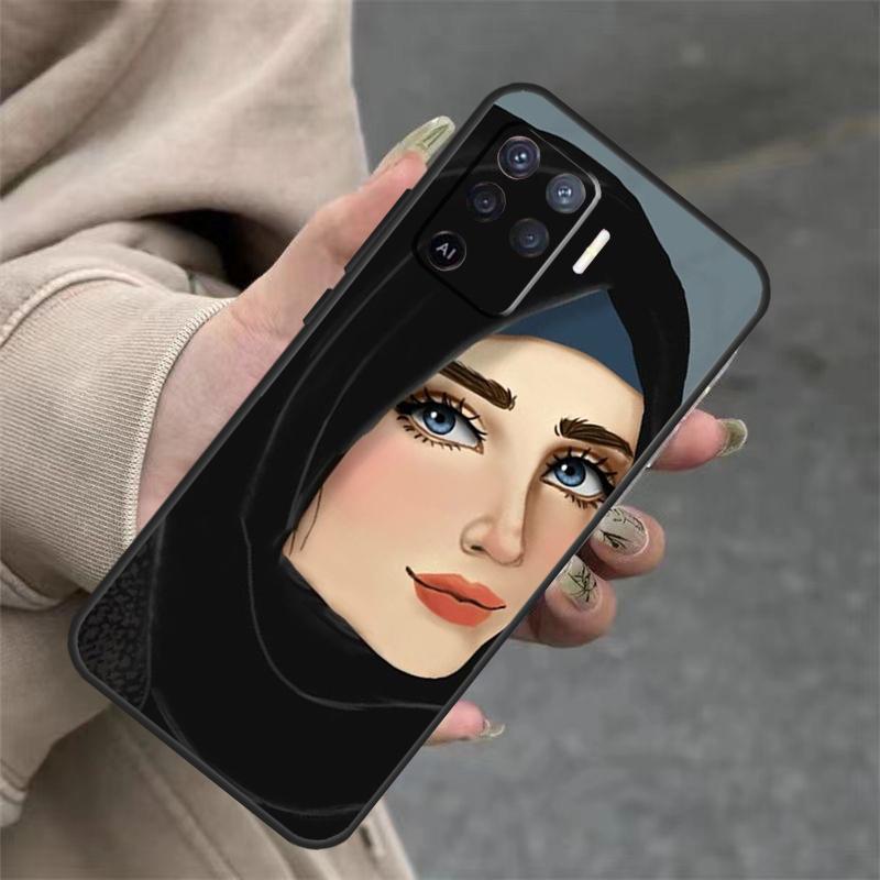 Islamic Muslim Hijabi Girls For OPPO A53S A57S A54 A74 A94 A17 A77 A58 A78 A98 A5 A9 A96 A76 A16 A52 A72 A79 A15 Case