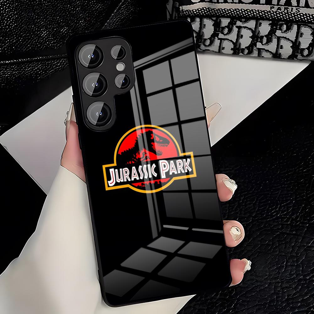J-Jurassic Park Dinosaur Phone Case For Samsung S26 S25 Plus S20 S20 Plus S22 Ultra S23 FE S21 Plus S21 Ultra Glass Cover