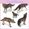 Realistic Pvc Forest Wolf Model For Kids Educational Toy Featuring Howling And Hunting Design