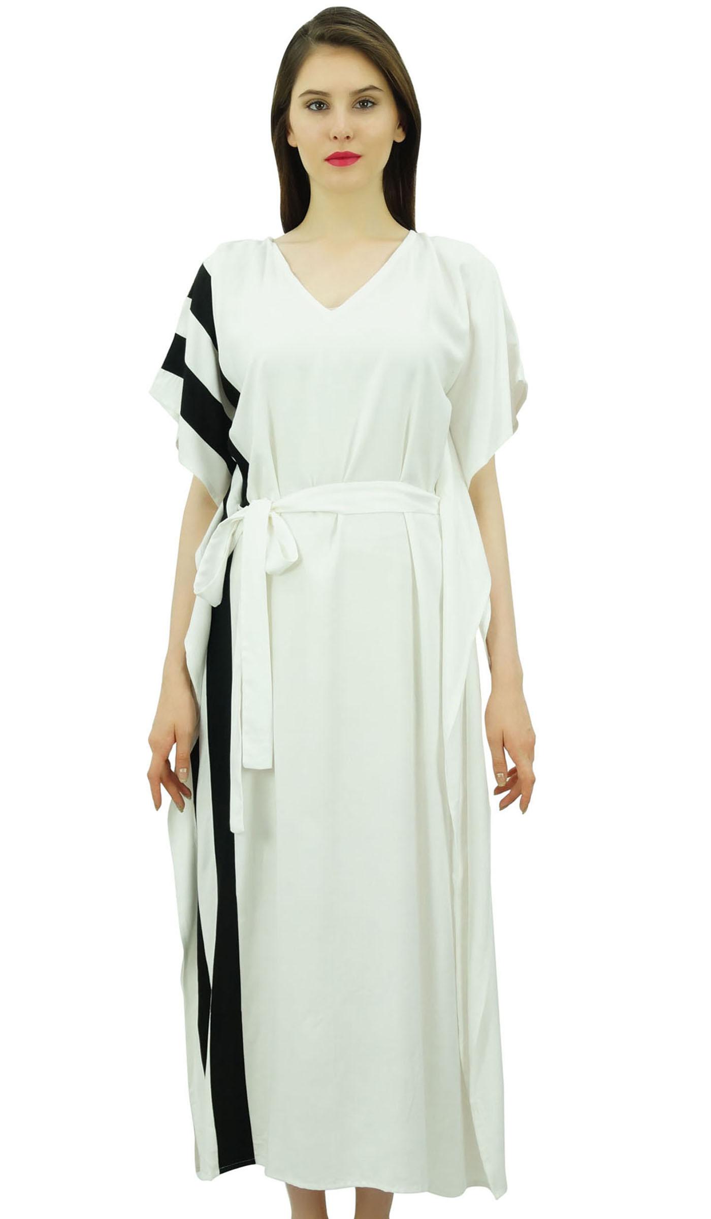 

Жіночий довгий районний кафтан Bimba з ременем Дизайнерський кафтан Maxi Night 8 білий