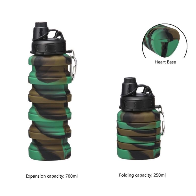 Silicone Telescopic Water Bottles Light weights Folding Water Bottles Reusable Travel Drink Cups Folding Sport Bottles