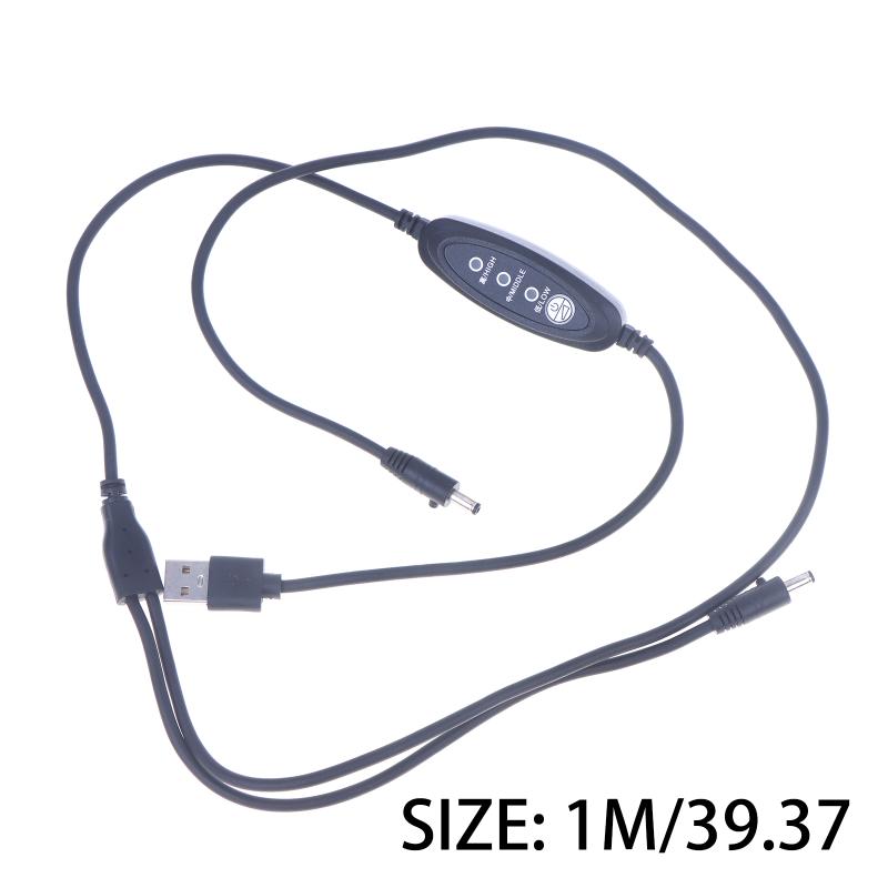 USB Regulátor rychlosti ventilátoru Adaptér konektoru Ventilátorový regulátor Nový 3stupňový nastavení síly větru Kabel pro chladicí oblečení