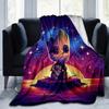 1pc Groot Printing Blanket - Soft, All-Season Throw for Office Blanket, Personalized Gift with Adorable Cartoon Design