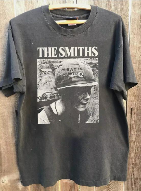 

SALE The Smiths Meat Is Murder charcoal Graphic short sleeve T shirt Unisex T-Shirt L