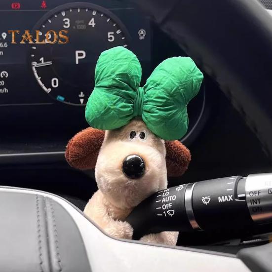 Lindo muñeco de peluche de perro con forma de perro, adorno multifuncional para coche, figura decorativa con señal de giro para limpiaparabrisas, regalo para conductores