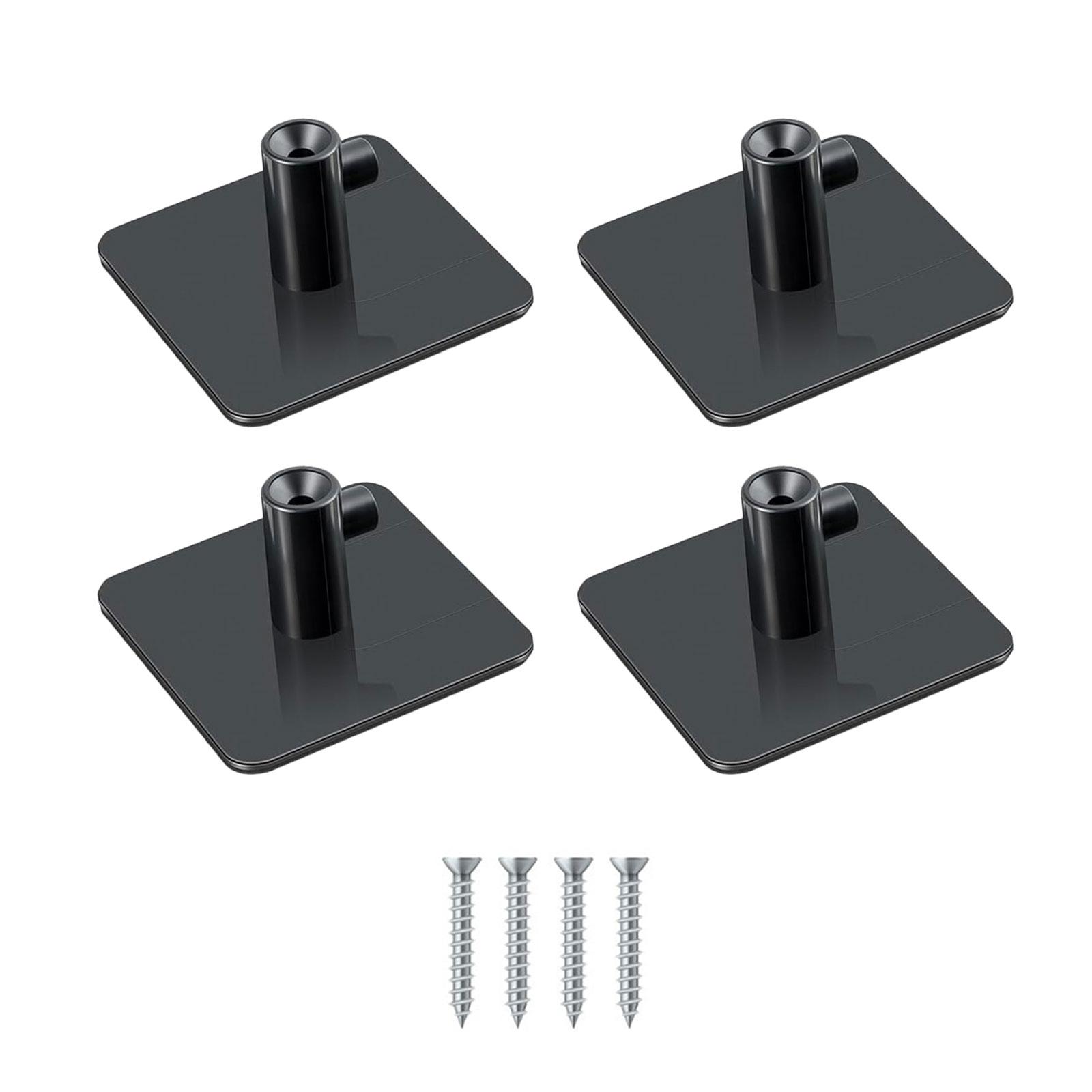 

Pack of 4 Kitchen Attachment Hooks Mixer Attachment Holder Attachment Organizers Mixer Paddle Holder Plastic Texture чорний