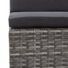 5 Piece Garden Sofa Set with Cushions Poly Rattan Grey