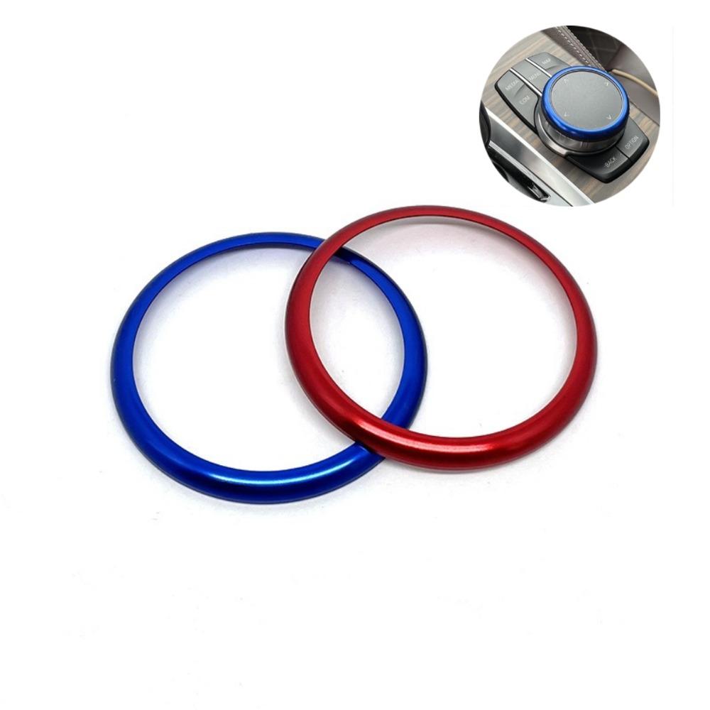 Anillo Rojo de Aluminio Consola Central Anillo de la Perilla del Controlador Multimedia iDrive para -BMW Serie 1 2 3 4 5 6 7 X3 X4 X5 X6 Accesorios