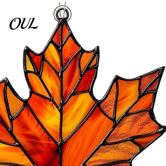 Herbst-Themen-Ornamente Acryl-Ahornblatt-Sonnfänger für Herbst-Heimdekoration, Buntglas-Fensterdekorationen Stil Hängendes Ornament Thanksgiving