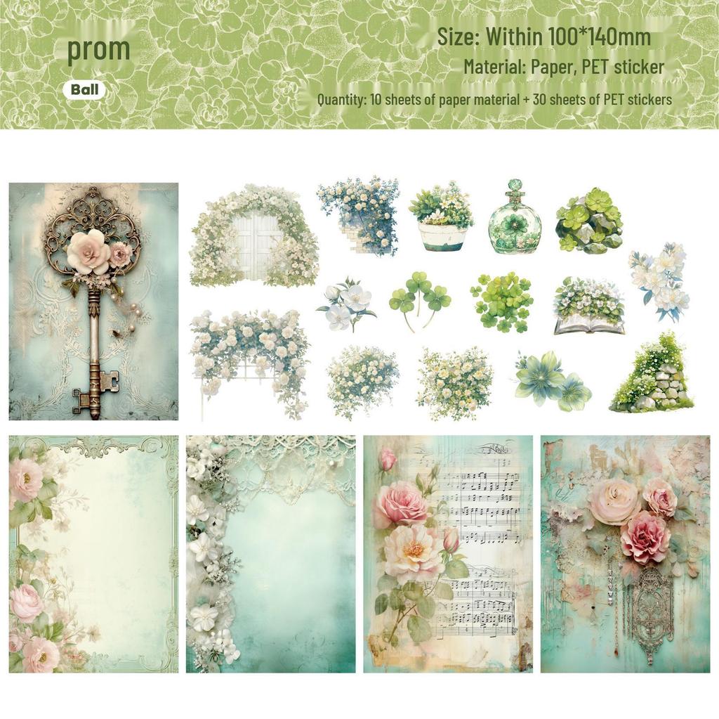 Mengze Series Retro Story DIY Journal Collage Pack - 6 Styles