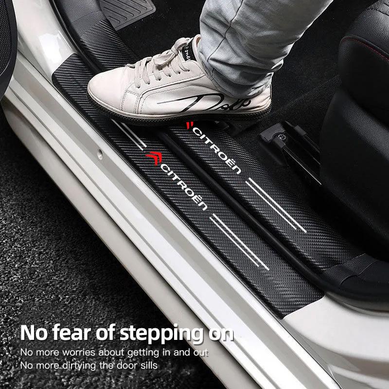 Car Door Sill Threshold Anti Scratch Protector Stickers For Citroen C8 DS3 C6 C3 Vts C4 Saxo C4L C5 C2 Xsara C3-XR Picasso SEGA ahq256