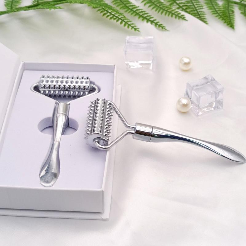 Manual Massage Roller Zinc Alloy Construction Muscle Relaxation Tool For Office Home Travel Ergonomic Grip Quiet