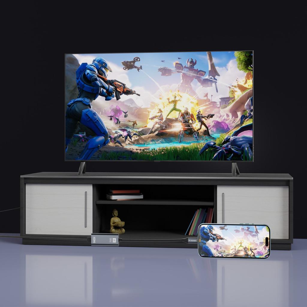 Adapter przejściówka USB-C - HDMI 4K 60Hz - czarny