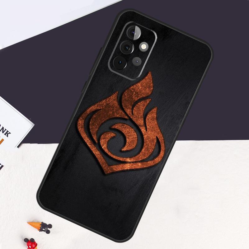 Genshin Impact Elements Case For Samsung Galaxy A14 A55 A06 A05 A36 A26 A16 A54 A34 A22 A32 A52 A35 A15 A53 A13 A56