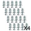 4x 20Pcs Jack Nuts for Metal Petal Screw Tool Threaded Inserts Expansion Tube Anchor