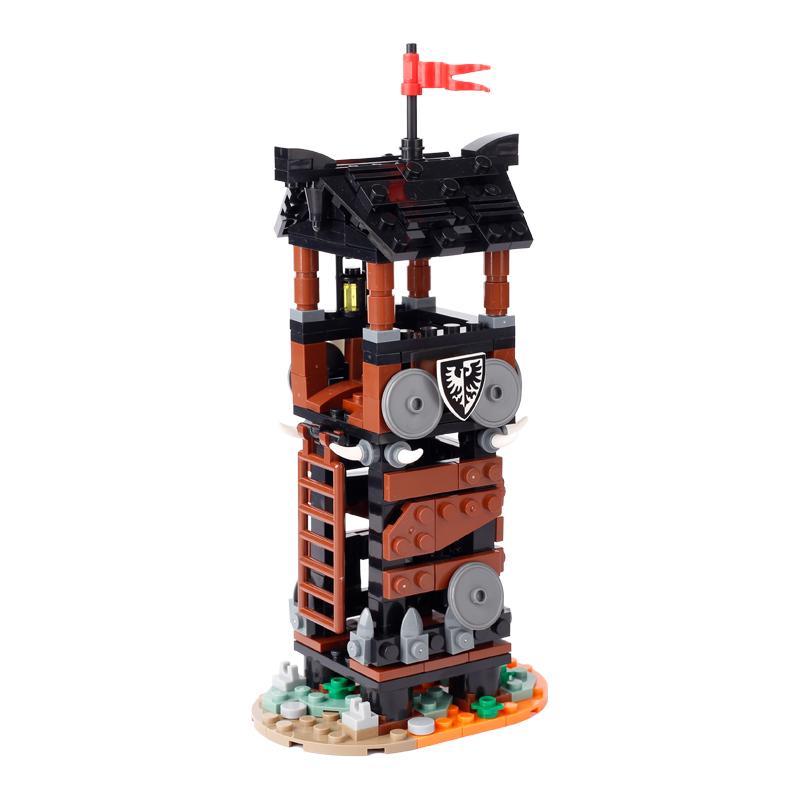 MOC Piratenbucht Bausteine Kreativität Mittelalterliche Segelboote Geschützkarre Waffen Soldaten Zusammenbauen Straßenbild Steine Spielzeug