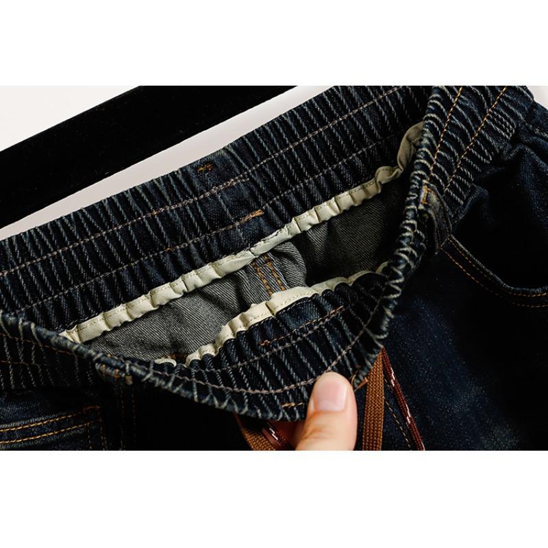 DIMANAF 2025 Plus Size Autumn Women Jeans Pants Denim Harlen pants Elastic Basic Blue High Waist Oversize Fashion Pants 5XL