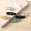 2pcs Natural Green Dongling Jade Bamboo Buttons, National Style Cheongsam Hanfu Vest Buttons, Chinese Jacket Cardigan Buttons