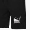 Puma Athletics Casual Logo Print Drawstring Shorts Men Bottoms Black 583830-01