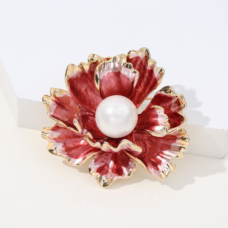 Broche Pivoine Chinoise Élégante: Corsage de Perles Haut de Gamme pour Manteaux, Cheongsams et Hanfu