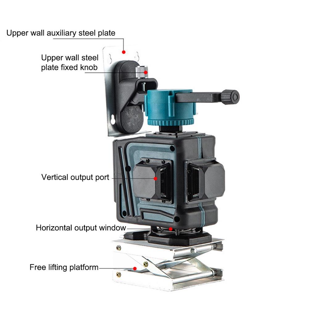 16 Lines Wireless Remote Powerful Green Laser Measure 4D Green Laser Level Auto Self-Leveling 360 Horizontal And Vertical Cross Lines