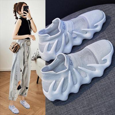 Mesh Breathable Shoes Women's Flying Woven Xiaolongbao Running Casual Shoes