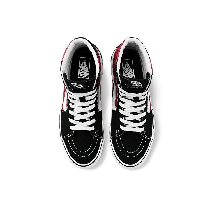 Vans Sk8 High Top Skate Schuhe Unisex Sneaker Schwarz Rot VN0A4U3C2C5
