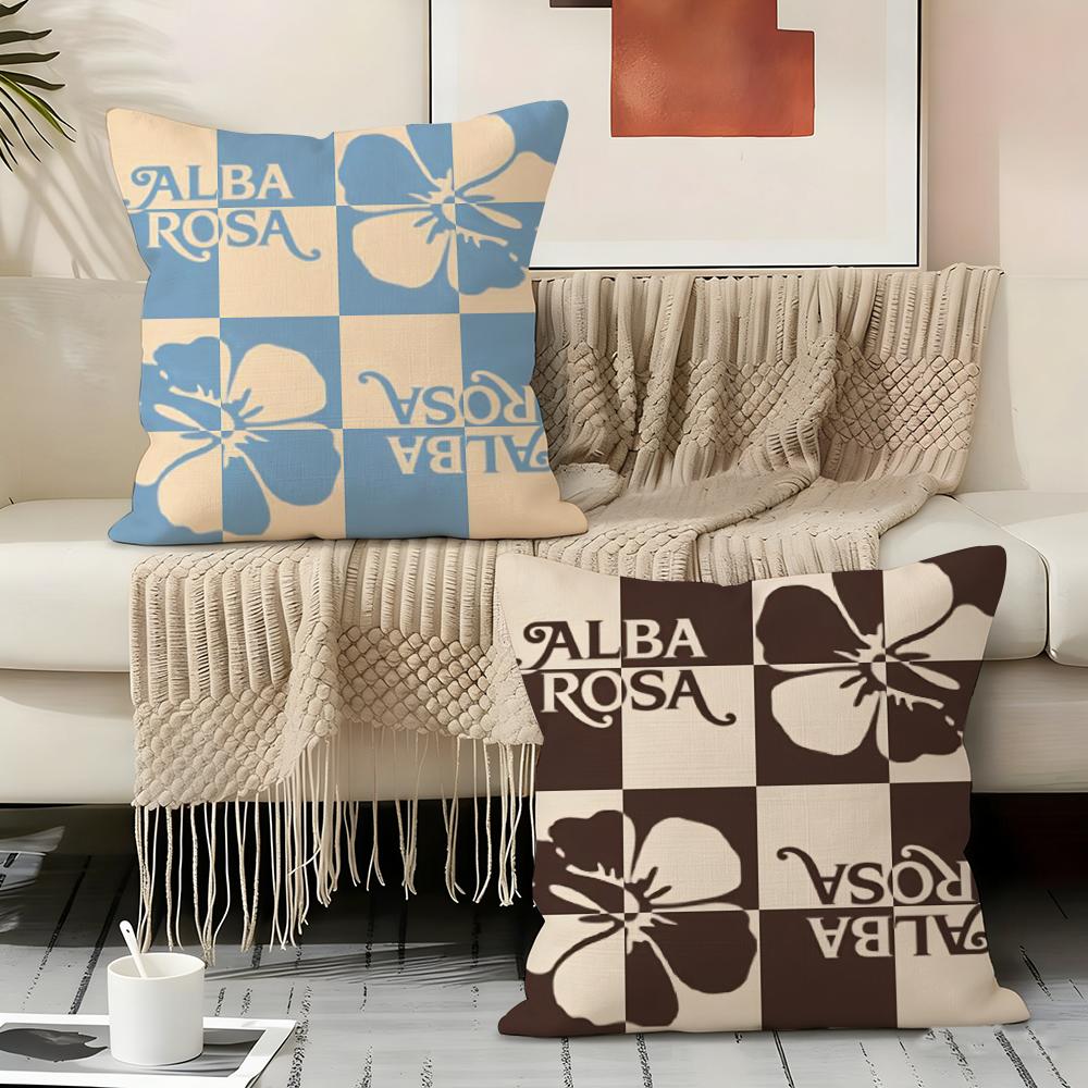 Fashion A-ALBA R-ROSA Pillow Case Pillowcase, Double-sided Printed, Sofa Cushion, Bedroom Headboard Pillow