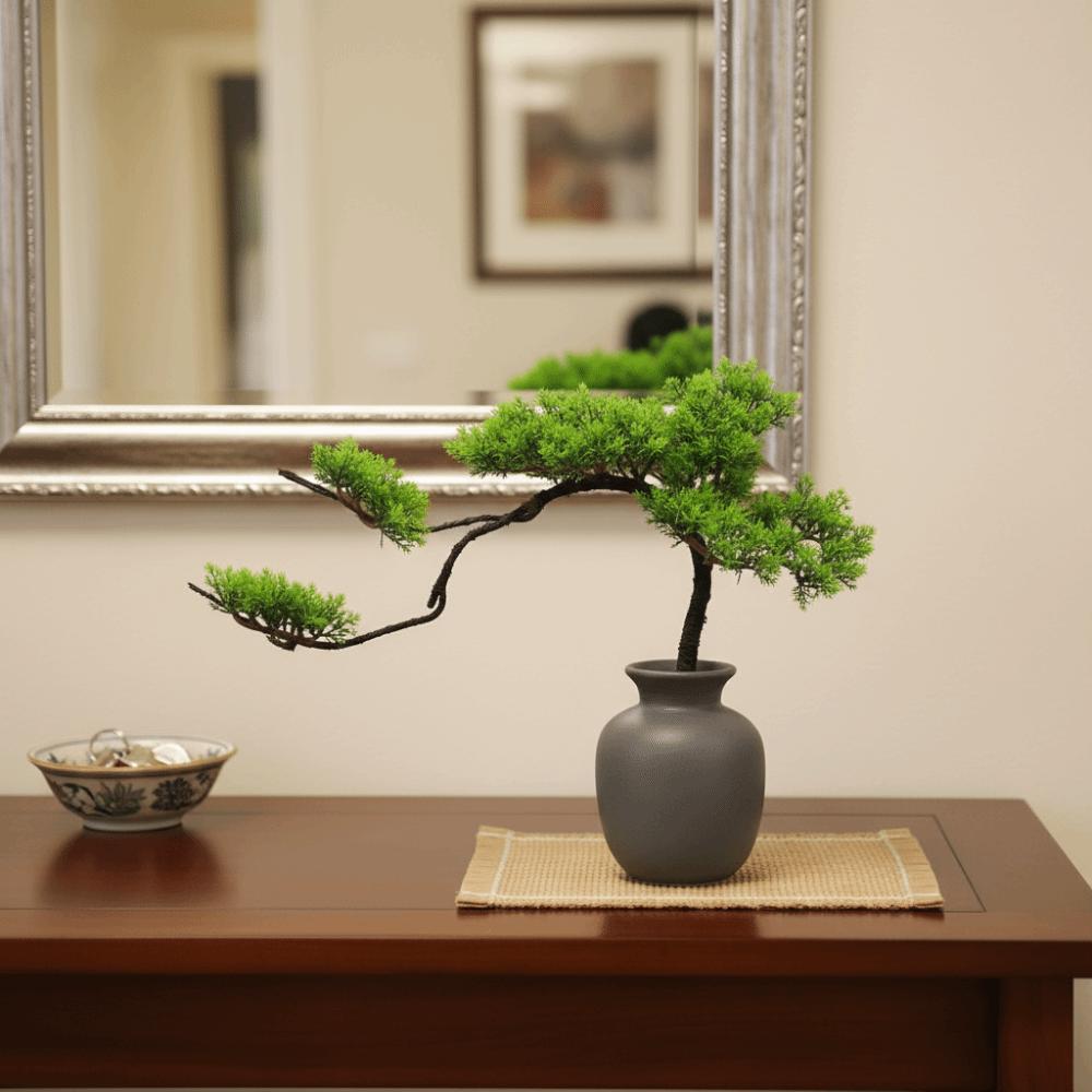 Plastic Bonsai Pine Tree Flexible Welcome Pine Tree Simulated Pine  Tea Table Decoration