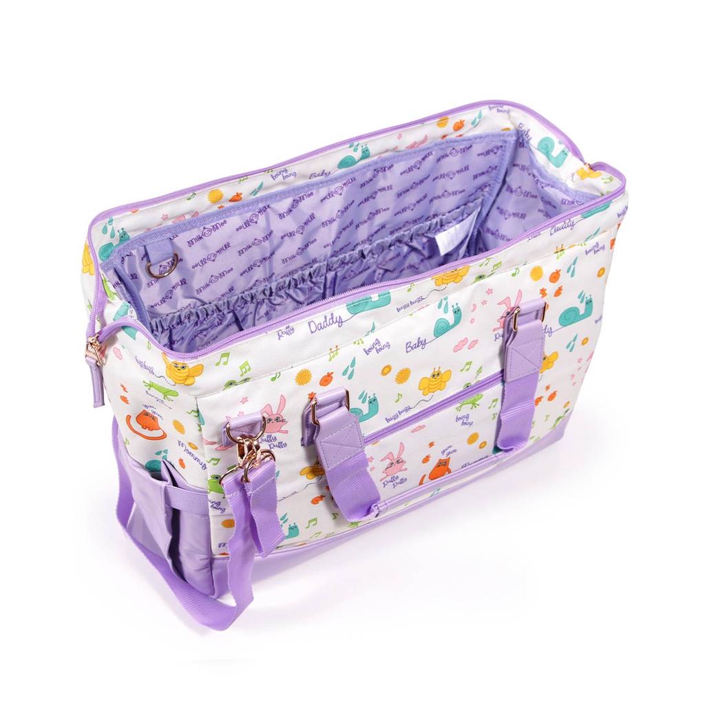Milk&Moo Waterproof Diaper Tote Nappy Bag For Boys and Girls, Large