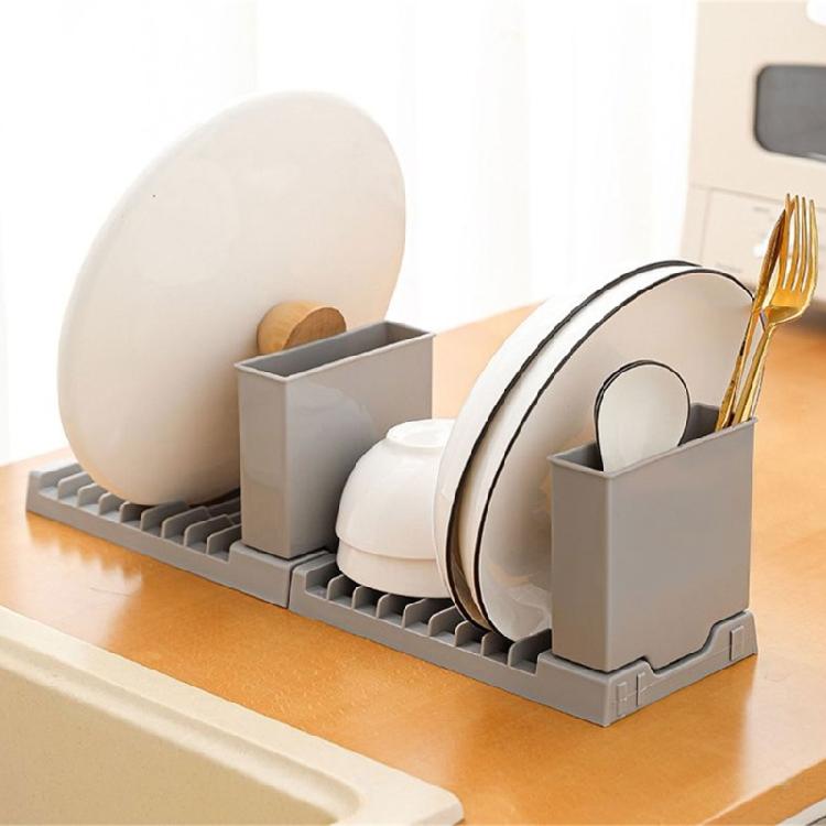 Versatile Use Dish Drying Storage Rack Kitchen Supplies with Protective Skid Feet Large Capacity for Most Kitchens