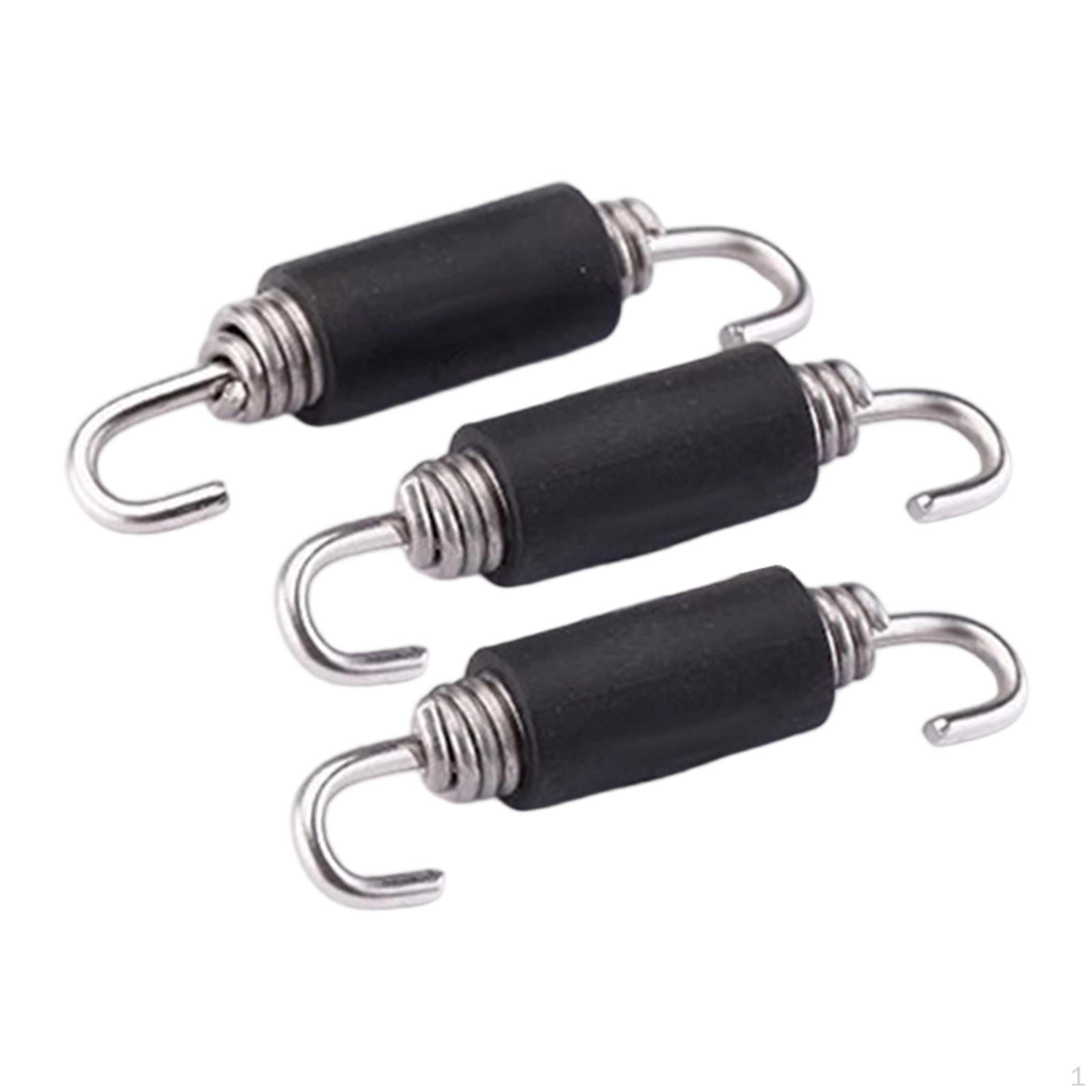 

Universal Motorcycle Exhaust Pipe Spring Easily Install Repair Parts 3Pcs 60mm