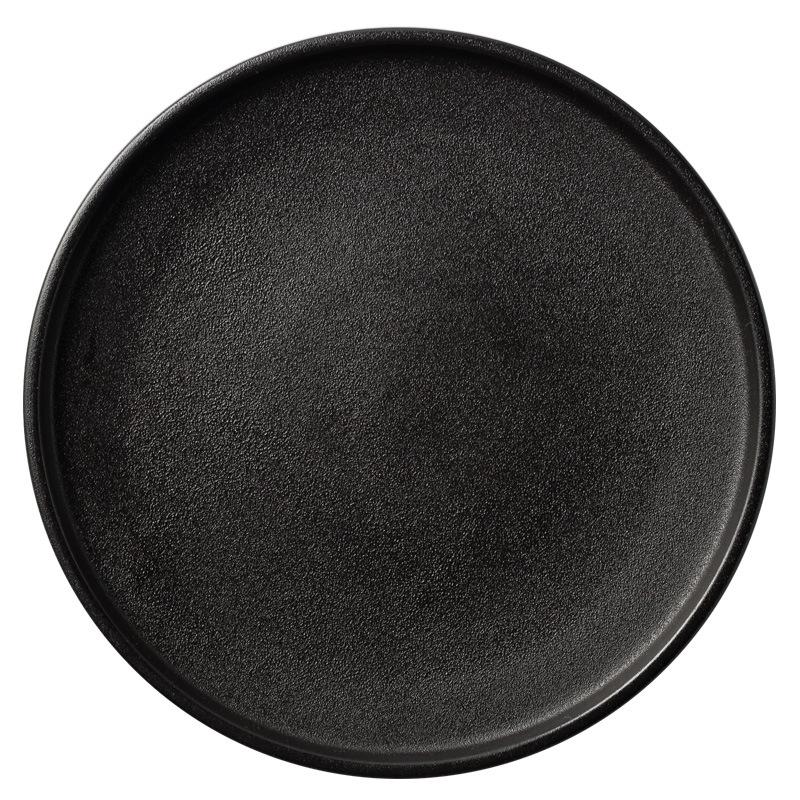 Plates Steak Plates French Tableware Michelin Restaurant Premium Cold Plates Household Black Frosted Plates