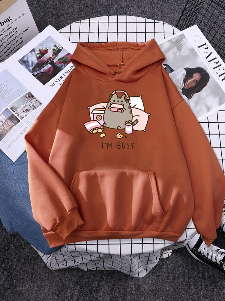 Women Hoody Simple Pocket Pullovers Outdoor Soft Sweat Street Casual Female Top