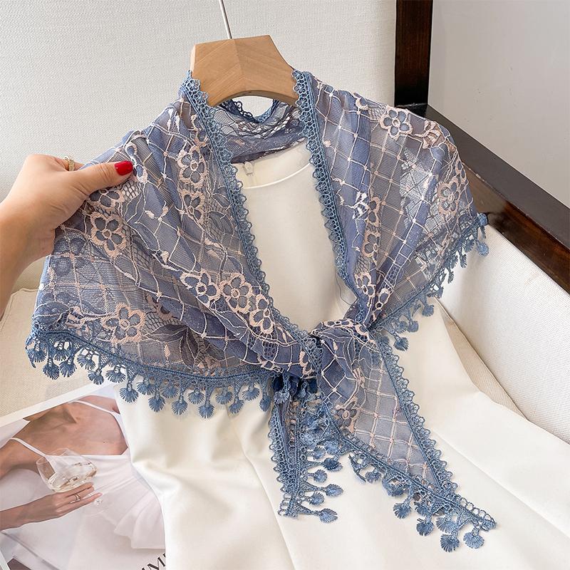 Ženy Střapec Šátek Květinový Krajkový Šátky Lady Fashion Svatební Šátky Dámské Jaro Léto Foto Rekvizity Příslušenství
