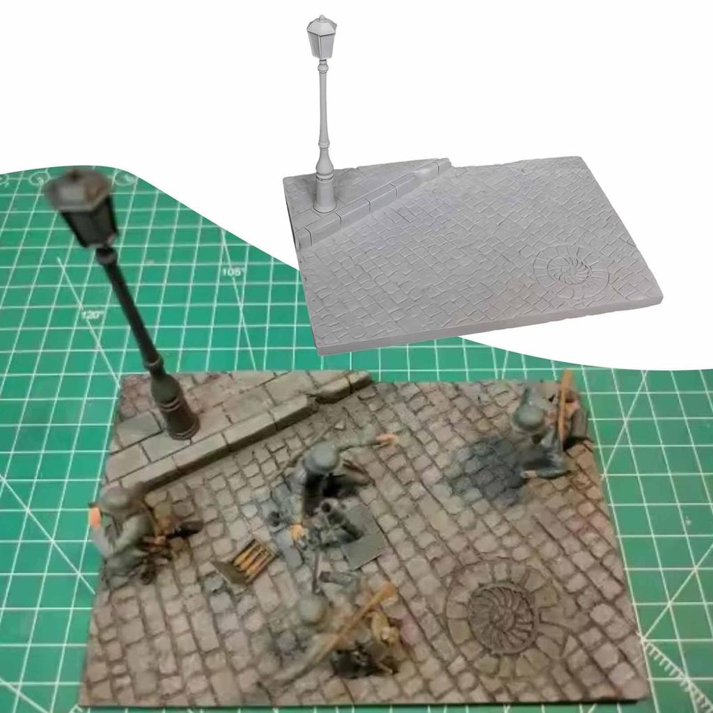 1:35 Mini Street Lamp Model Casting Resin Ornament Assembly Kit Railway Train Post Layout