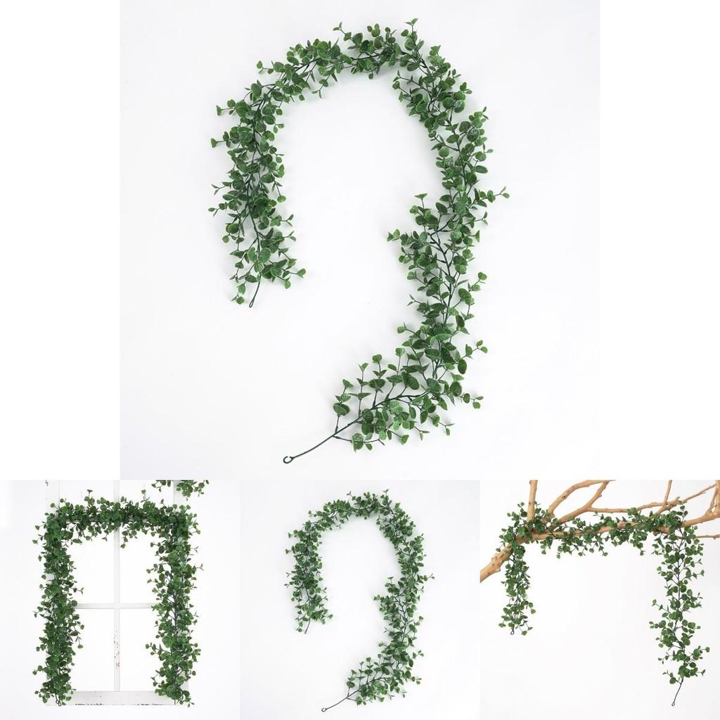 Indoor Green Wall Decor With Faux Plant Money Leaf Vines For Home And Photography