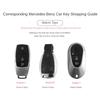 For Mercedes-Benz TPU Car Key Cover E-Class/Class E300L/C260L/A200L Car Key Decorative Leather Pattern All-Pack Protective Case