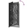 Gartentor Schwarz 100x200 cm Stahl Wellendesign