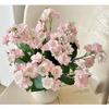 Green Leaves Artificial Jasmine Flower Silk Petals Faux Flower Simulation Flower  Desktop Ornaemnt