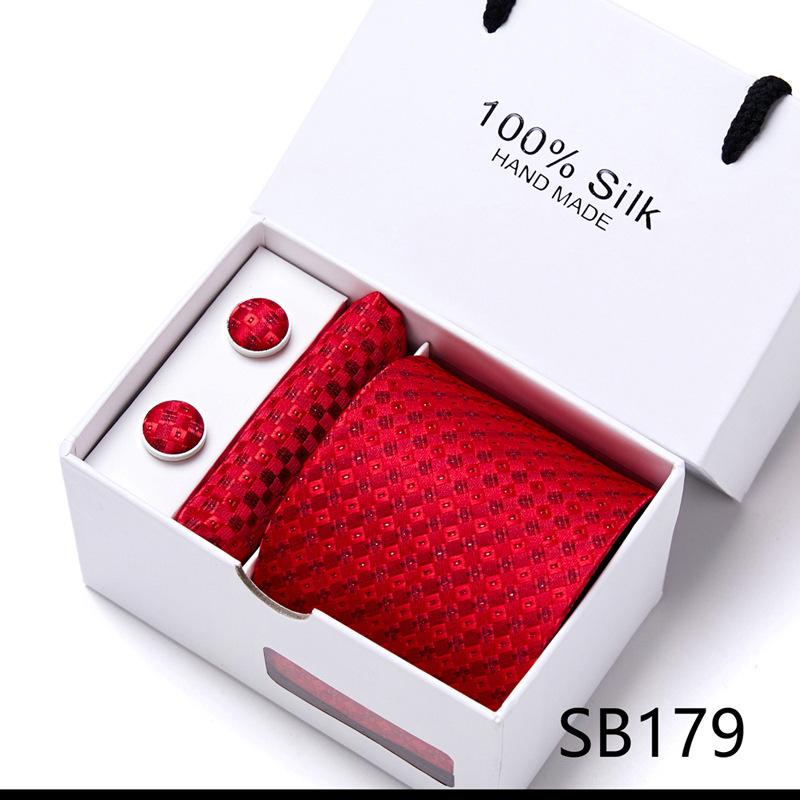 New Men'S Tie Set Gift Box 5-Piece Set Group Tie Business Dress Tie