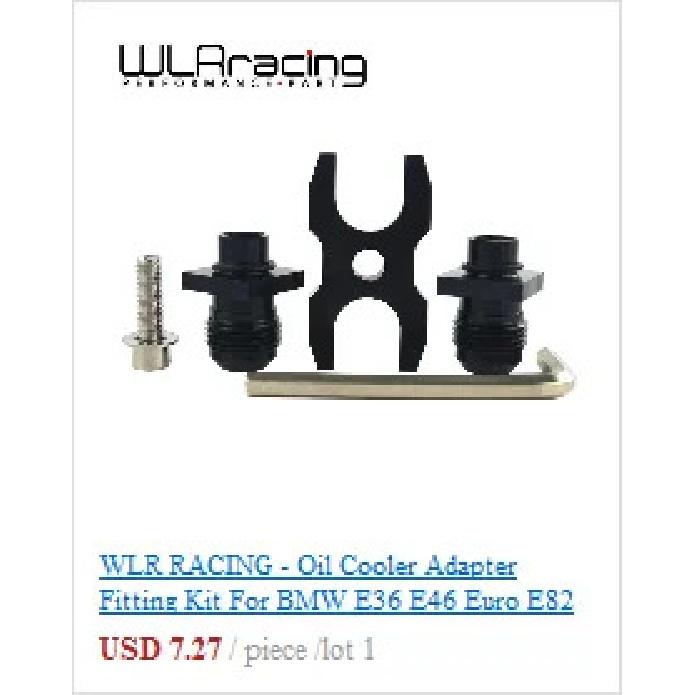 WLR RACING - Universal Aluminum AN10 Sandwich Oil Adapter Filter Cooler Plate Kit With 3/4-16 UNF , M20 X 1.5 Fitting WLR6721