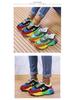 Plus Size Women's Dad Sneakers, Thick Sole, Height-Increasing, Rainbow Trendy, Versatile Mesh Running Shoes (Sizes 35-43)