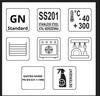 Contenitore GN Mega-M 1/4 265x162x100 (set di 10) N