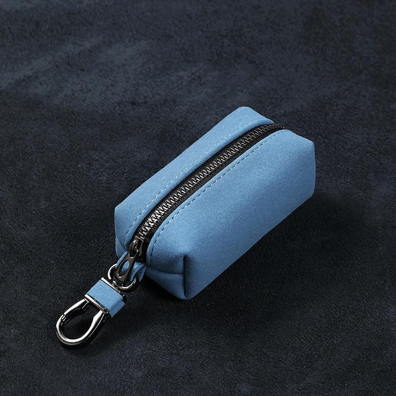 Leather Key Wallet With Chain Compact Organizer For Daily Use