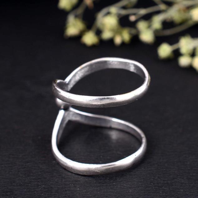 Silver Arthritis Thumb Ring – Handmade Adjustable Splint for Joint Support, Pain Relief, and Daily Wear